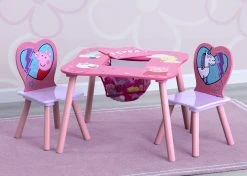 Delta Children Peppa Pig Table And Chair Set With Storage Table & Chair Sets