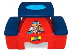 Delta Children PAW Patrol 4 Seat Activity Picnic Table With LEGO Compatible Tabletop