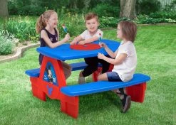 Delta Children Mickey Mouse 4 Seat Activity Picnic Table With LEGO Compatible Tabletop Outdoor