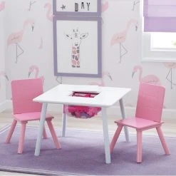 Delta Children Gifts Kids Table And Chair Set With Storage (2 Chairs Included)