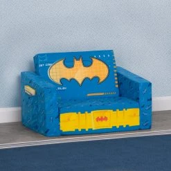 Delta Children Batman Cozee Flip-Out Chair - 2-in-1 Convertible Chair To Lounger For Kids Kids’ Chairs