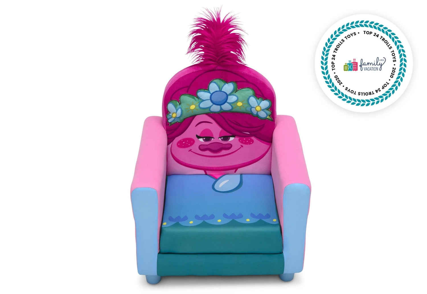 Delta Children Trolls World Tour Poppy Figural Upholstered Kids Chair