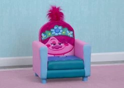 Delta Children Trolls World Tour Poppy Figural Upholstered Kids Chair