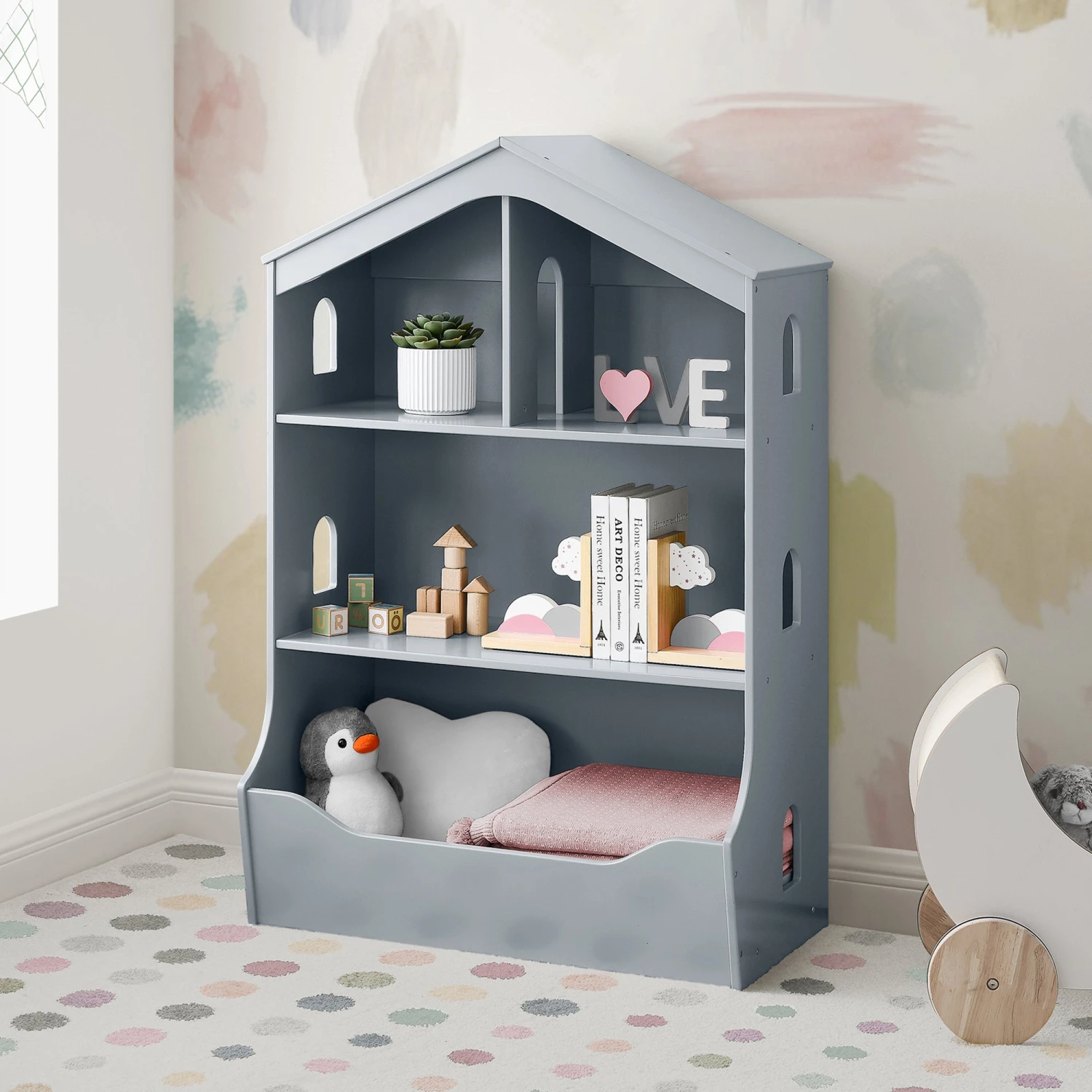 Delta Children Playhouse Bookcase With Toy Storage 7 Delta Children Playhouse Bookcase With Toy Storage