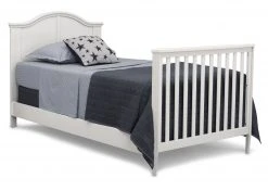 Delta Children Parker Mini Convertible Baby Crib With Mattress And 2 Sheets
