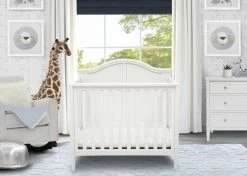 Delta Children Parker Mini Convertible Baby Crib With Mattress And 2 Sheets