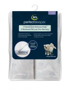 Serta Deluxe Crib Mattress Pad - 2 Pack