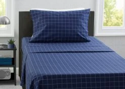 Delta Children What's New Plaid 3-Piece Twin Sheet Set