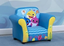 Delta Children Baby Shark Upholstered Chair With Sculpted Plastic Frame What's New