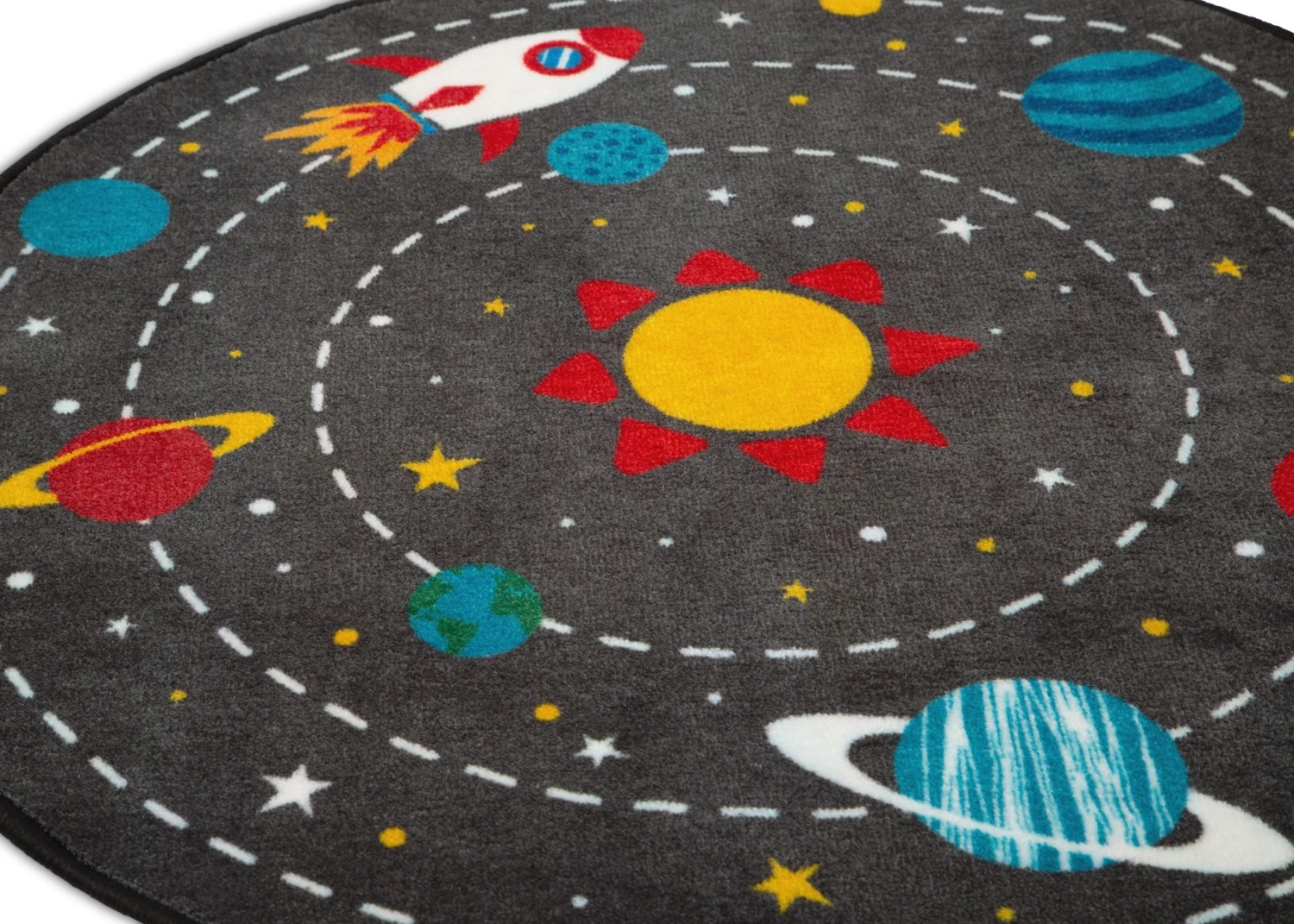 Delta Children Outer Space Round Area Rug For Kids, 39-Inch Rugs 5 Delta Children Outer Space Round Area Rug For Kids, 39-Inch Rugs