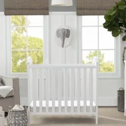 Delta Children Baby Cribs Farmhouse Mini Baby Crib With 2.75-inch Mattress