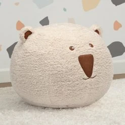 Delta Children Bear Plush Foam Pouf Ottoman