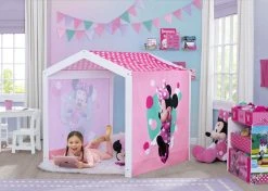 Delta Children Minnie Mouse Indoor Playhouse With Fabric Tent For Boys And Girls