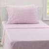 Delta Children Pink Gingham 3-Piece Twin Sheet Set