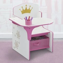 Delta Children Princess Crown Chair Desk With Storage Bin Activity Desks 9 Delta Children Princess Crown Chair Desk With Storage Bin Activity Desks