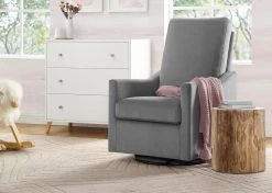 Delta Children Andie Nursery Glider Swivel Chair With LiveSmart Fabric Gliders & Rocking Chairs