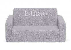 Delta Children Personalization Personalized Cozee Flip-Out Sherpa 2-in-1 Convertible Sofa To Lounger For Kids