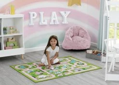 Delta Children Large Road Map Activity Rug For Girls And Boys - 54-inch L X 39-inch W