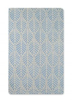 Delta Children What's New Blue Palm Hand-Tufted 100% Wool Area Rug 5x8