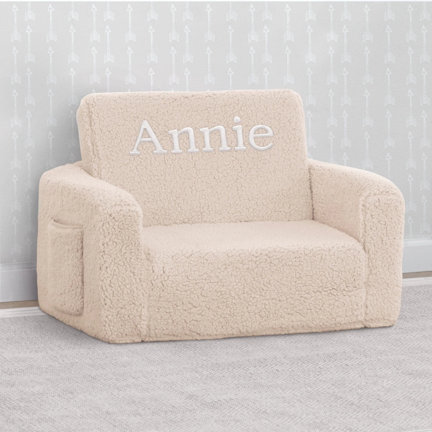 Delta Children Personalized Cozee Flip-Out Sherpa 2-in-1 Convertible Chair To Lounger For Kids 14 Delta Children Personalized Cozee Flip-Out Sherpa 2-in-1 Convertible Chair To Lounger For Kids