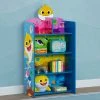 Delta Children Storage Baby Shark Wooden Playhouse 4-Shelf Bookcase For Kids