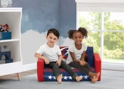 Delta Children Play Couches Avengers Cozee Flip-Out Sofa - 2-in-1 Convertible Sofa To Lounger For Kids