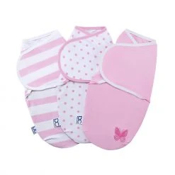 Delta Children Little Lambs Adjustable Swaddle Wrap - Size Large, Fits Babies 3-6 Months/14-18 Lbs., 3-Pack