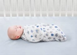 Delta Children Swaddles Little Lambs Adjustable Swaddle Wrap - Size Small/Medium, Fits Babies 0-3 Months/7-14 Lbs., 3-Pack