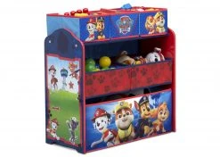 Delta Children Table & Chair Sets Nick Jr. PAW Patrol 4-Piece Playroom Solution – Set Includes Table And 2 Chairs And 6-Bin Toy Organizer