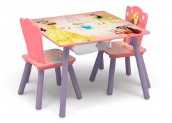 Delta Children Princess Table And Chair Set With Storage Table & Chair Sets