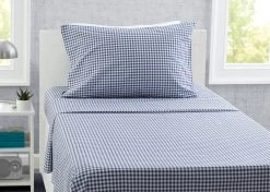 Delta Children Navy Gingham 3-Piece Twin Sheet Set What's New
