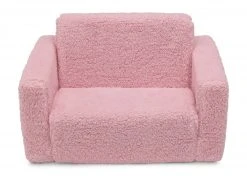 Delta Children Kids’ Chairs Cozee Flip-Out Sherpa 2-in-1 Convertible Chair To Lounger For Kids