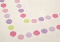 Delta Children Pearl Dot Rectangle Area Rug For Kids, 53-Inch X 59-Inch Rugs