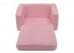 Delta Children Kids’ Chairs Cozee Flip-Out Sherpa 2-in-1 Convertible Chair To Lounger For Kids