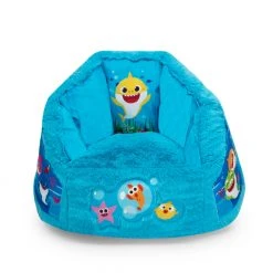 Delta Children Baby Shark Cozee Fluffy Chair, Toddler Size (for Kids Up To 6 Years Old)