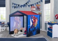 Delta Children Spider-Man Indoor Playhouse With Fabric Tent For Boys And Girls Toys & Play