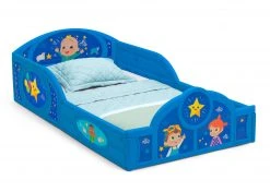 Delta Children CoComelon Sleep And Play Toddler Bed With Built-In Guardrails