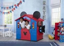 Delta Children Mickey Mouse Plastic Indoor/Outdoor Playhouse With Easy Assembly