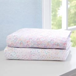 Delta Children What's New Rainbow Confetti Fitted Crib Sheets - 2 Pack
