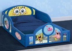 Delta Children SpongeBob SquarePants Plastic Sleep And Play Toddler Bed Toddler Beds