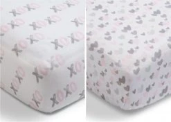 Delta Children Hearts N Kisses Fitted Crib Sheets - 2 Pack What's New