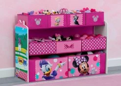 Delta Children Minnie Mouse Deluxe 9 Bin Design And Store Toy Organizer Storage