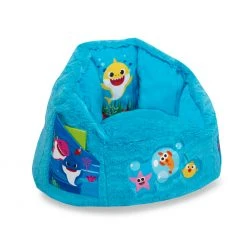 Delta Children Baby Shark Cozee Fluffy Chair, Toddler Size (for Kids Up To 6 Years Old)