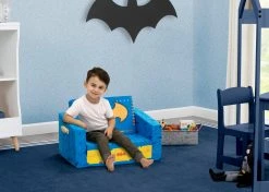 Delta Children Batman Cozee Flip-Out Chair - 2-in-1 Convertible Chair To Lounger For Kids Kids’ Chairs