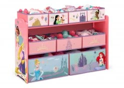 Delta Children Princess Deluxe 9 Bin Design And Store Toy Organizer Storage