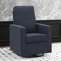 Delta Children Skye Nursery Glider Swivel Chair With LiveSmart Fabric Gliders & Rocking Chairs
