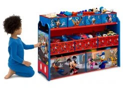 Delta Children Mickey Mouse Deluxe 9 Bin Design And Store Toy Organizer