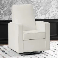 Delta Children Skye Nursery Glider Swivel Chair With LiveSmart Fabric Gliders & Rocking Chairs