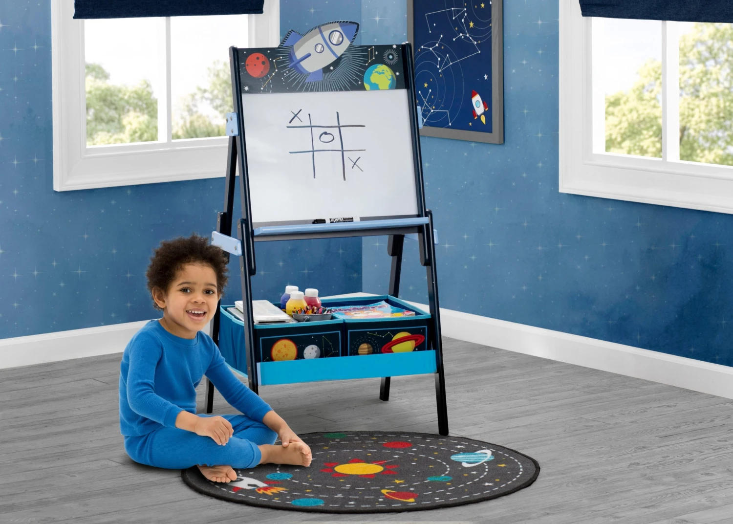 Delta Children Outer Space Round Area Rug For Kids, 39-Inch Rugs 3 Delta Children Outer Space Round Area Rug For Kids, 39-Inch Rugs