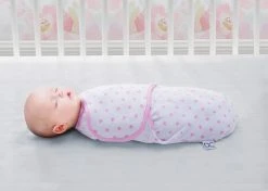 Delta Children Little Lambs Adjustable Swaddle Wrap - Size Large, Fits Babies 3-6 Months/14-18 Lbs., 3-Pack